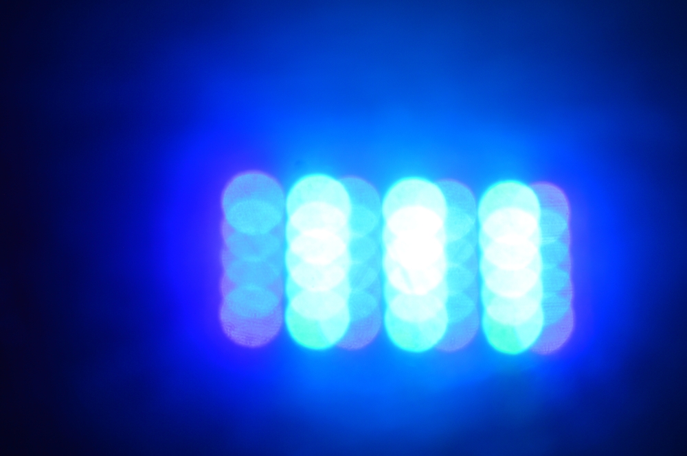 blurred blue light in the dark for background. lights in the dark for background. Blurred rgb lights with black background
