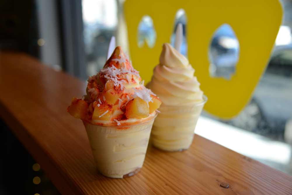 2 Dole Whips. One Plain. One with Fruit Toppings