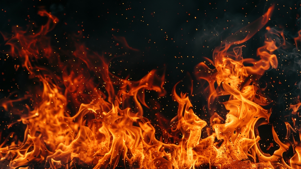A vibrant Fiery Fire Flames Background