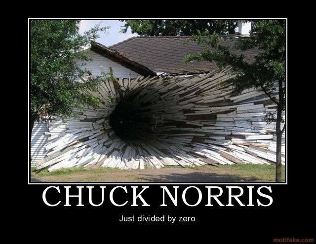 Chuck Norris just divided by zero.