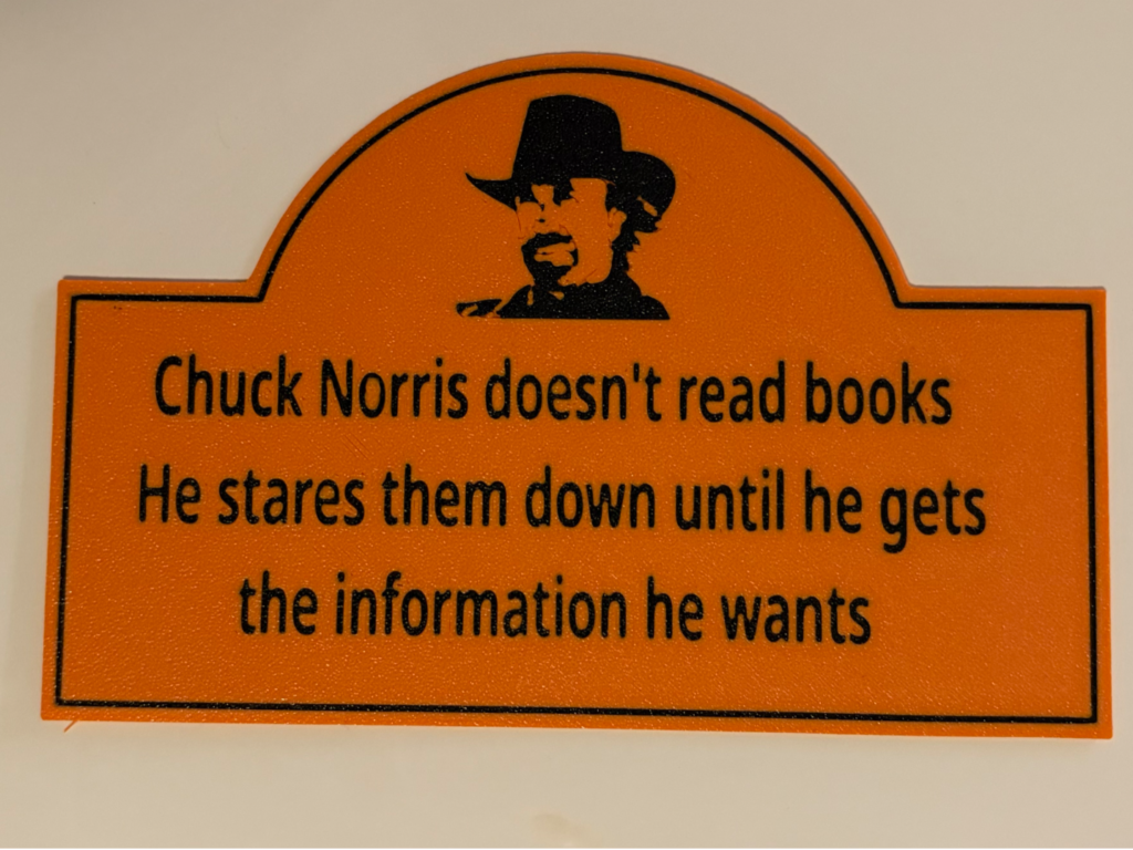 Chuck Norris doesnt read books, he stares them down until he gets the information he wants. 