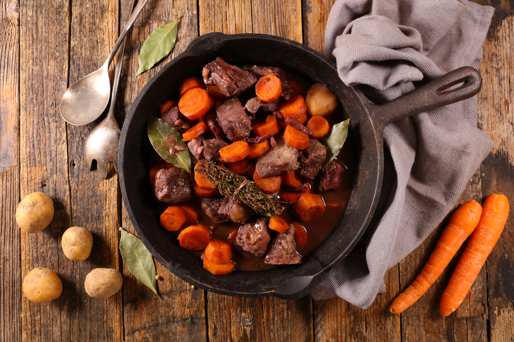 bourguignon beef- french traditional gastronomy