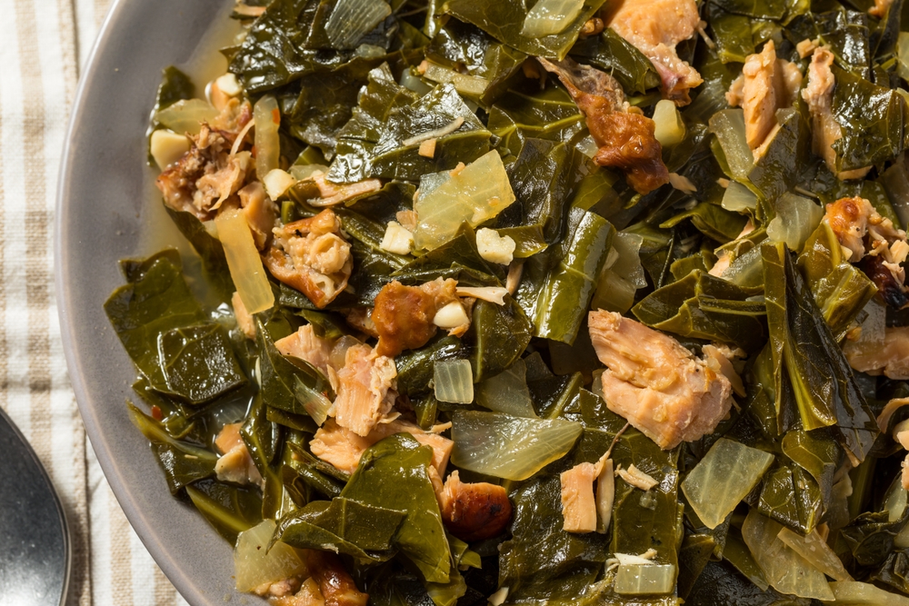 Southern Organic Collard Greens with Pork and Pepper
