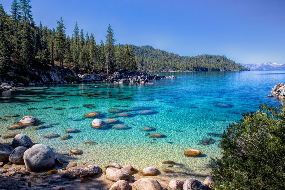 The crystal clear waters of Lake Tahoe