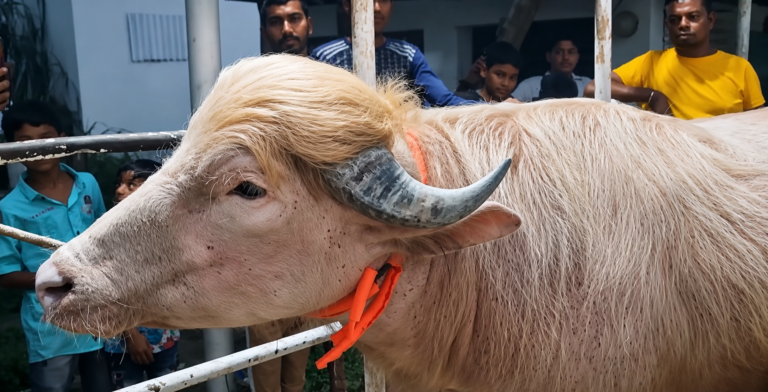Rare Albino Buffalo Named ‘Donald Trump’ for Uncanny Resemblance - Featured image