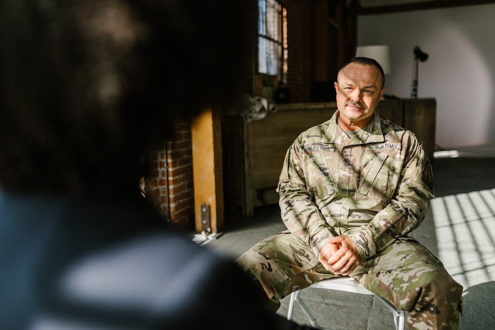 military veteran in camo