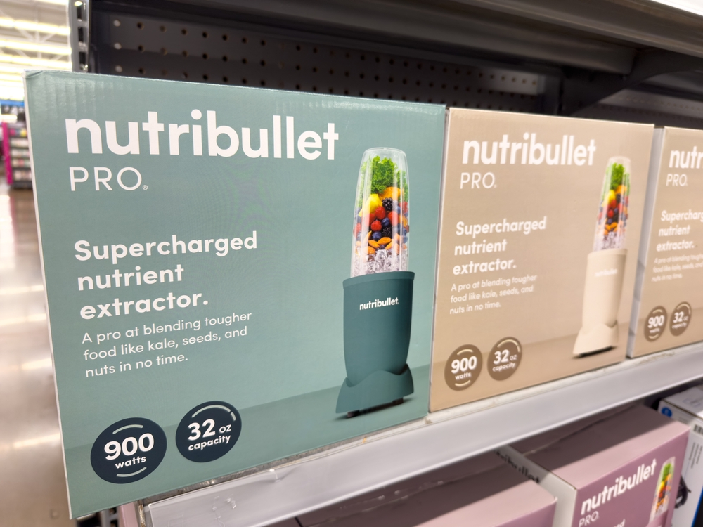 Los Angeles, CA - February 12, 2025: New Nutribullet Pro personal blender on display.