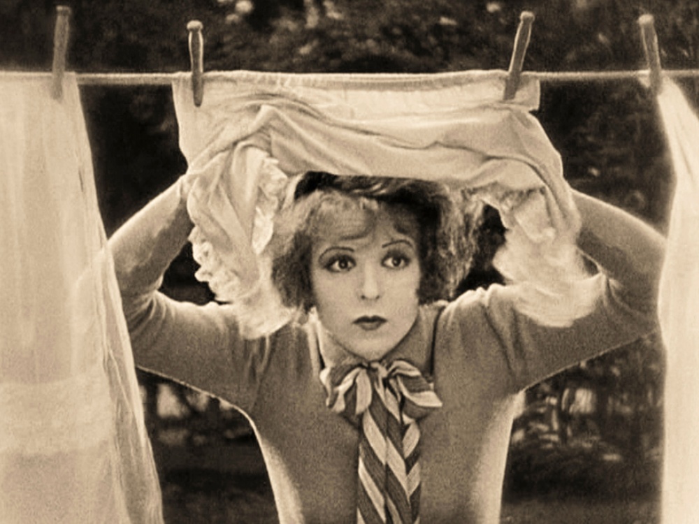 The silent war film, movie "Wings", directed by William A. Wellman. Seen here, Clara Bow (as Mary Preston). Premiere theatrical release in New York City on Friday, August 12, 1927.  Screen capture. Paramount Pictures. 
EDITORIAL USE ONLY, Screencapture, Framegrab, Frame, Grab, Screenshot, Screen, Shot, Capture, Editorial, Use, Only, Film, Cinema, Pyxurz,
