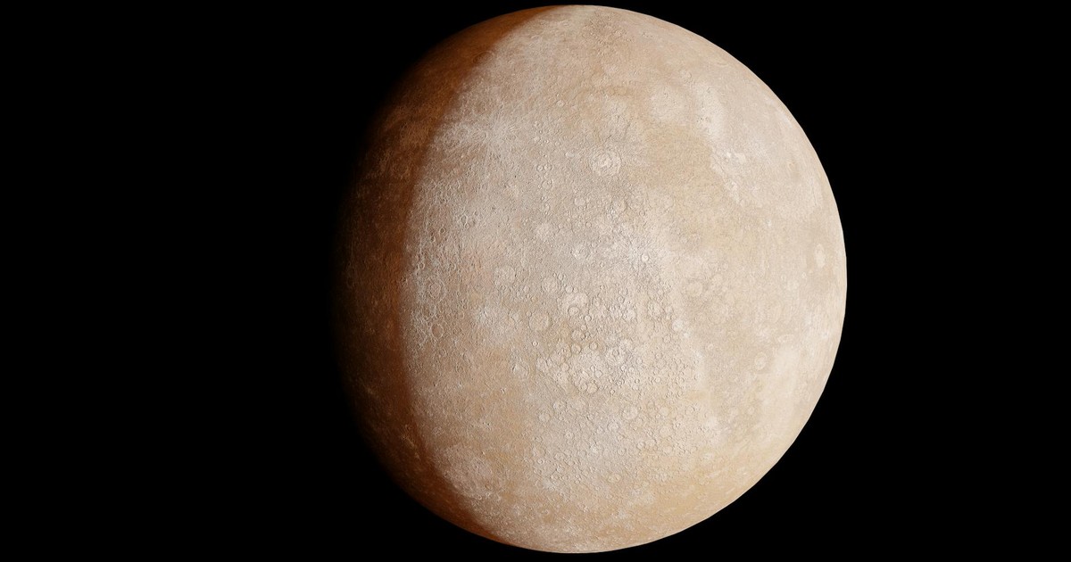 Realistic depiction of the planet Mercury against a black space background.