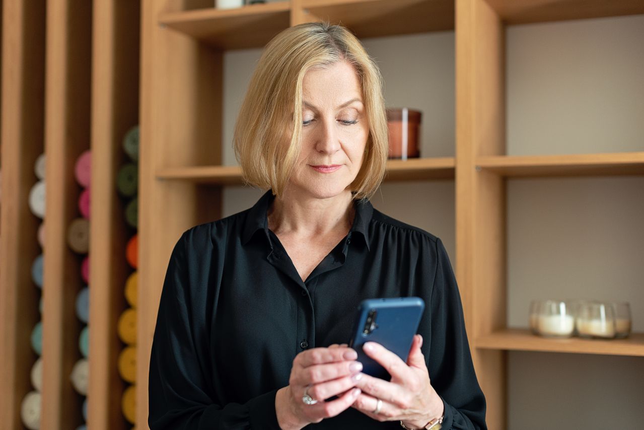 woman on phone
