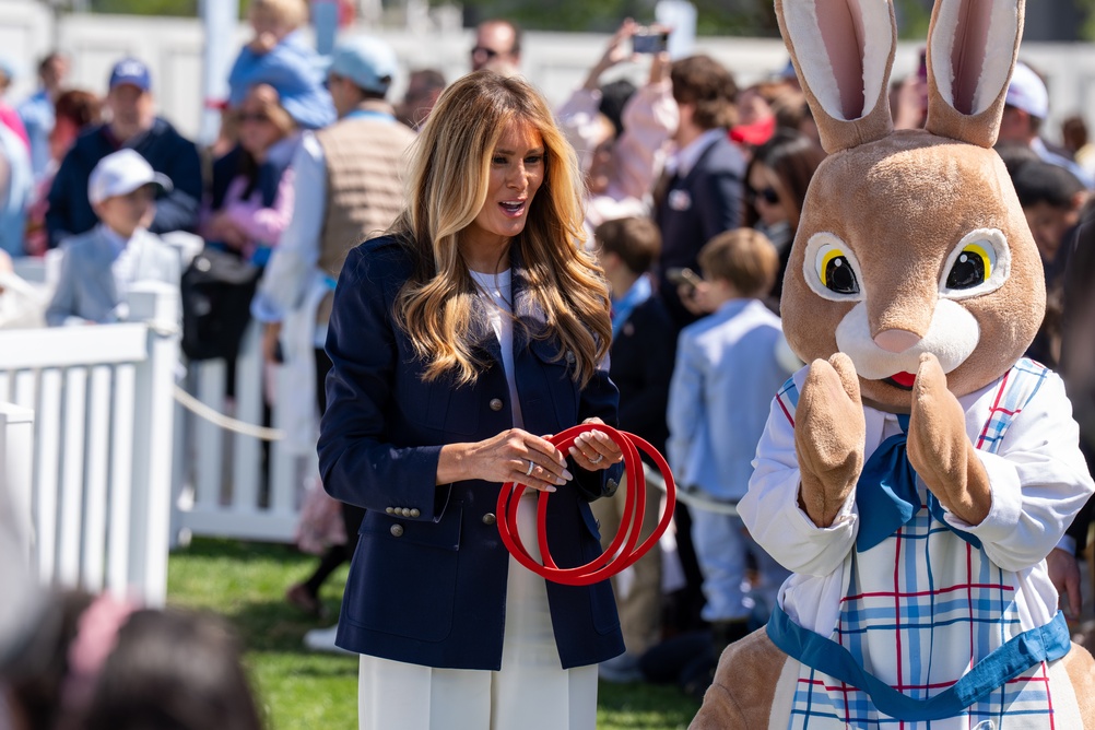 Washington DC, United States, April 6 2026:White House Easter Egg roll hosted by President Donald Trump and First Lady Melania Trump