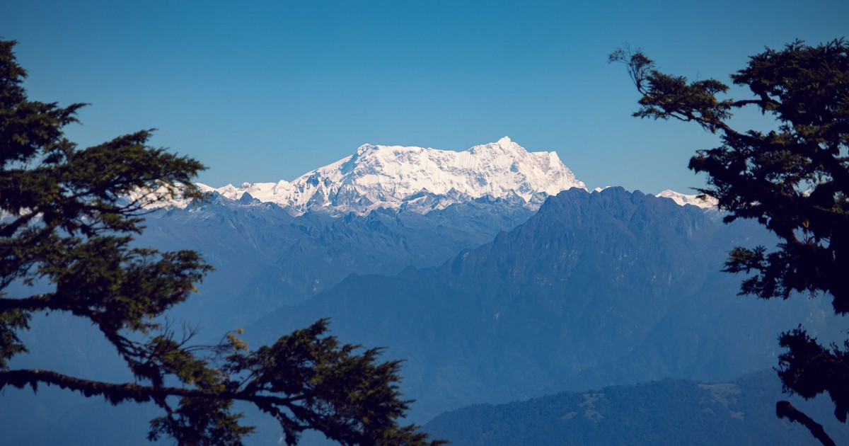 Spectacular Himalayan mountain landscape view in Punakha, Bhutan.